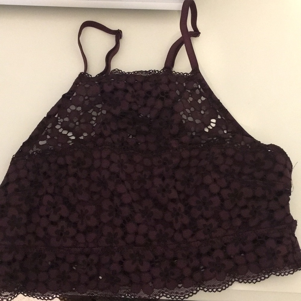 Aerie Flower High Neck Bra